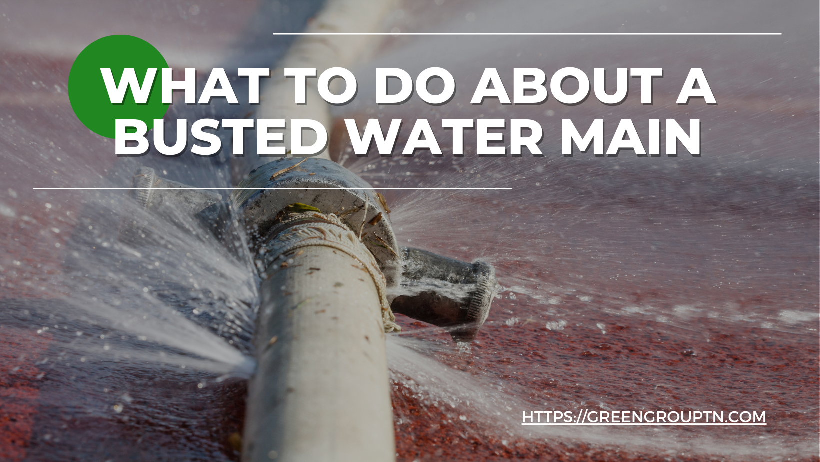 What to Do About a Busted Water Main