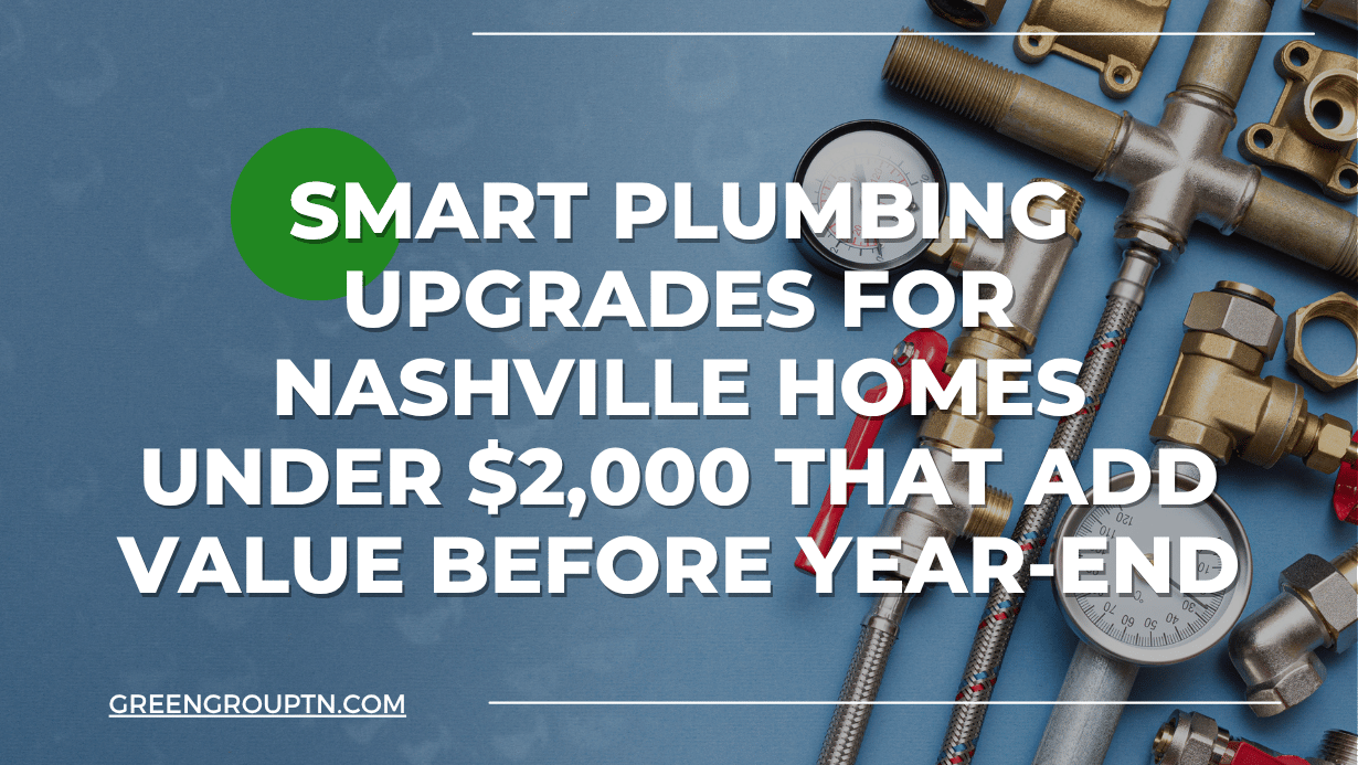 Green Group TN – Smart Plumbing Upgrades for Nashville Homes Plumbing tools, fittings, and pressure gauges on a blue surface, showcasing affordable smart plumbing upgrades for Nashville homeowners.